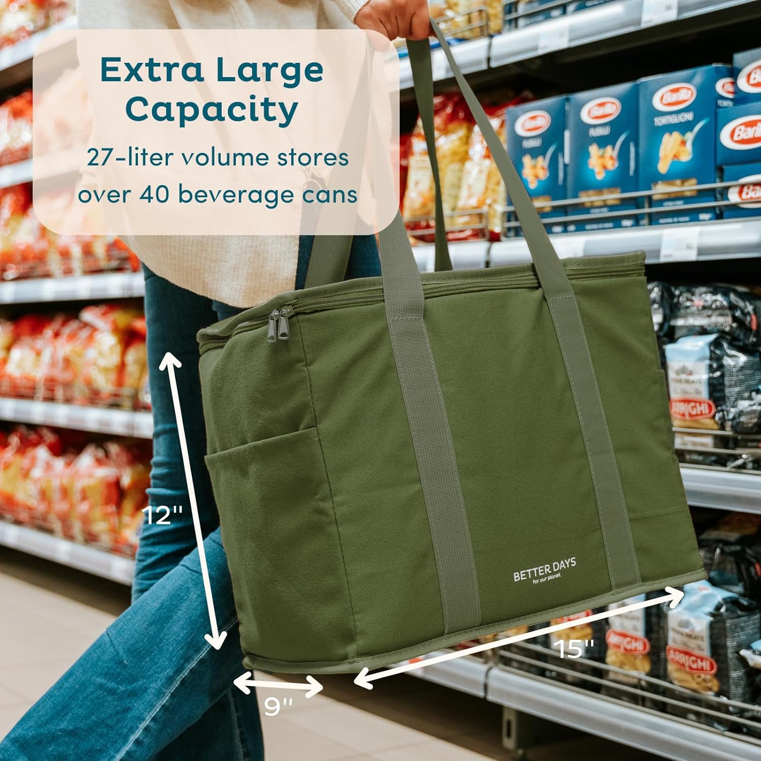 Cotton Insulated Grocery Bag