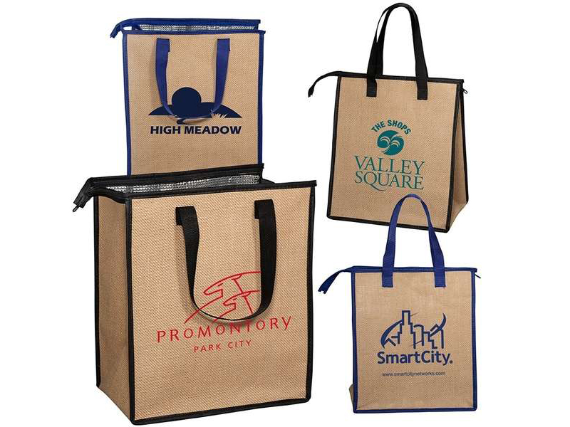 Jute Cooler Tote Bag